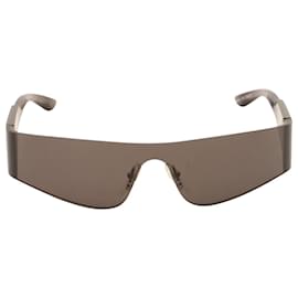 Balenciaga-Óculos de sol Balenciaga mono retangular em nylon preto-Preto