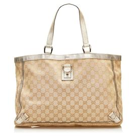 Gucci-gucci GG Canvas Abbey D-Ring Tote Bag beige-Beige