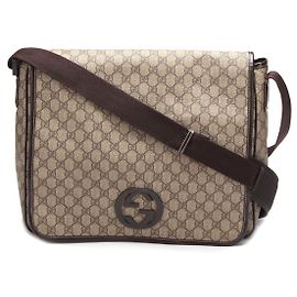 Gucci GG Supreme Interlocking G Messenger Bag marrone Marrone