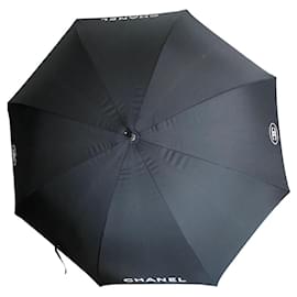 Chanel-Chanel Regenschirm-Schwarz