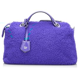 Fendi-Shearling bleu Fendi au passage-Bleu
