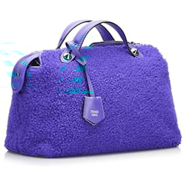 Fendi-Shearling bleu Fendi au passage-Bleu