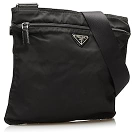 Prada-Prada Black Tessuto Crossbody  Bag-Black