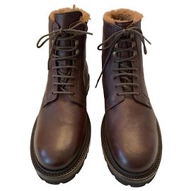 Brunello Cucinelli Botas de inverno de camurça Marrom