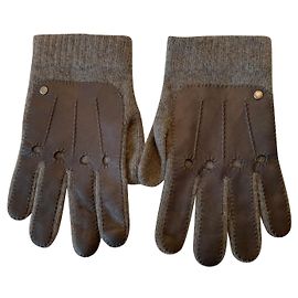 Loewe Handschuhe aus grauer Wolle Grau