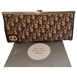 Pochette Christian Dior Tela Monogram Marrone Marrone