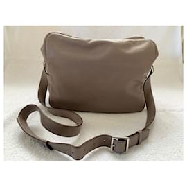 Hermès-Leather messanger reporter bag-Taupe