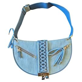 Dior-Dior Admit It Bleu Jean handbag, part not found-Light blue