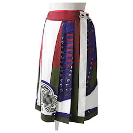 Hermès-* HERMES 20SS Women's Shane D'ancle silk wrap skirt / wrap skirt multi scarf pattern-Multiple colors