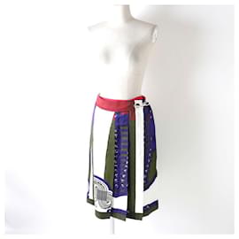 Hermès-* HERMES 20SS Women's Shane D'ancle silk wrap skirt / wrap skirt multi scarf pattern-Multiple colors