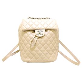 Chanel Brown Timeless Urban Spirit Backpack Brown Beige