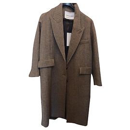 Margaux Lonnberg Wool Coat Olive Green Olive green