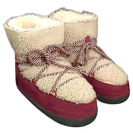 Inuikii Boots Purple Beige Suede Cloth Size 39 Multiple colors Beige Purple