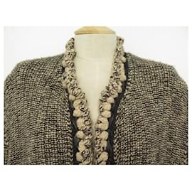Chanel-NEW CHANEL JACKET LONG P24148 T34 S IN TWEED BROWN WOOL NEW JACKET-Brown