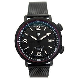 NOVO RELÓGIO LIP GRANDE NÁUTIC SKI PHANTOM 670094 automático 41 MM + BOX Preto