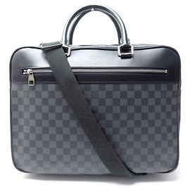 LOUIS VUITTON OVERNIGHT BAG DAMIER GRAPHITE CANVAS N41004 MESSENGER BAG Grey