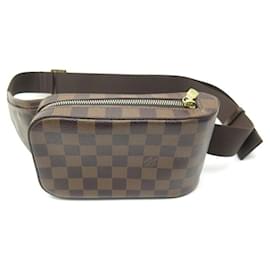 Louis Vuitton-NEW LOUIS VUITTON GERONIMOS BANDOULIERE BELT BAG IN DAMIER EBENE CANVAS-Brown