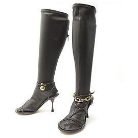 NEUF BOTTES CUISSARDES BOTTEGA VENETA 39.5 TRANSFORMABLES SANDALES BOOTS Marron