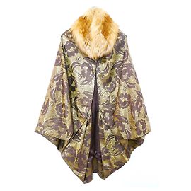 Christian Dior x John Galliano Spring 1998 Silk Robe Coat Brown Multiple colors Golden