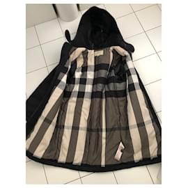 Burberry-Giant Check Duffle Coat-Black
