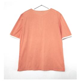Céline-CELINE vintage 1970s Peach Logo T-Shirt Top-Peach