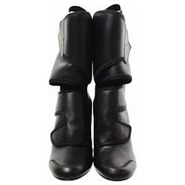 Fendi-* Women’s Fendi boots beautiful product FENDI mixed parts Velcro leather boots 40/27cm black Fendi-Black