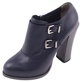 Fendi-* Fendi FENDI booties boots calf leather heel shoes shoes women&#39;s made in Italy navy size 39 (equivalent to 26cm)-Navy blue