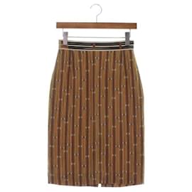 Hermès-*HERMES Knee Length Skirt-Brown,Yellow