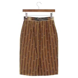 Hermès-*HERMES Knee Length Skirt-Brown,Yellow