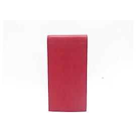 Hermès-HERMES NOTEBOOK HOLDER IN RED EPSOM LEATHER + 4 RED HOLDER COVER REFILLS-Red