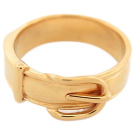 Hermès ANEL DE LENÇO HERMES COM FIVELA DE CINTO EM METAL DOURADO ANEL DE LENÇO DOURADO Dourado