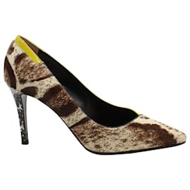 Fendi-Fendi Pointed Pump in Animal Print Calf Hair Suede-Other,Python print