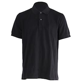Tom Ford-Tom Ford Kurzarm-Poloshirt aus schwarzer Baumwolle-Schwarz
