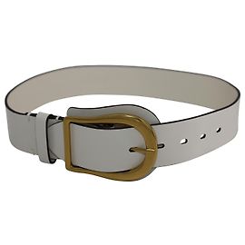 Zimmermann Belt in White Leather White