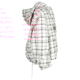 Dior-Christian Dior Logo Checked Long Sleeve Hoodie in Pink Polyester -Other