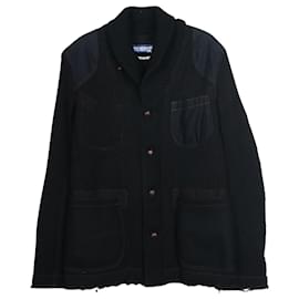 Autre Marque-Junya Watanabe Comme Des Garcons Man Work Wear Jacket in Black Wool -Black