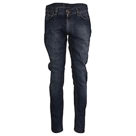 Saint Laurent-Saint Laurent Denim Jeans in Blue Cotton-Blue