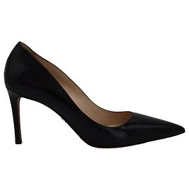 Décolleté Prada a punta in pelle Saffiano nera Nero