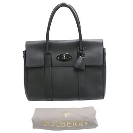 Sac Mulberry Bayswater en Cuir Gris Gris