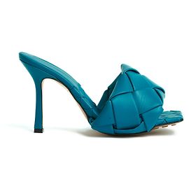 Mules Bottega Veneta Lido em couro azul Azul
