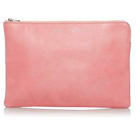 Céline-celine Leather Clutch pink-Pink