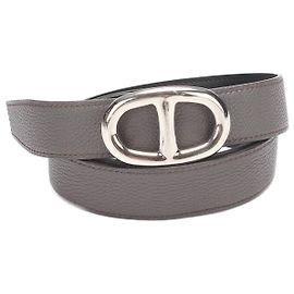 Hermès Chaîne d'Ancre Cinturón gris Gris
