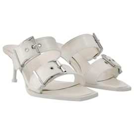 Alexander Mcqueen-Sandales - Alexander Mcqueen - Ivoire/Argent - Cuir-Multicolore