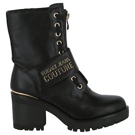 Versace Jeans Couture Botins Versace Jeans Combat Logo Combat Preto