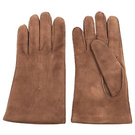 Luvas Hermès em camurça camel Outro Amarelo