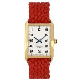 Tom Ford 001 Strap Watch Golden Metallic