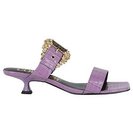 Versace Jeans Couture Versace Jeans Mules mit Krokoprägung Lila