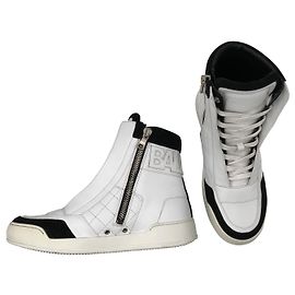 Baskets montantes Balmain en cuir blanc Blanc