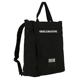 Versace Jeans Couture-Versace Jeans Logo Patch Tote Bag-Black