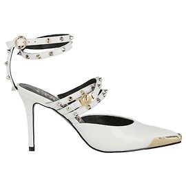 Versace Jeans Couture Décolleté impreziosite da borchie di Versace Jeans Bianco